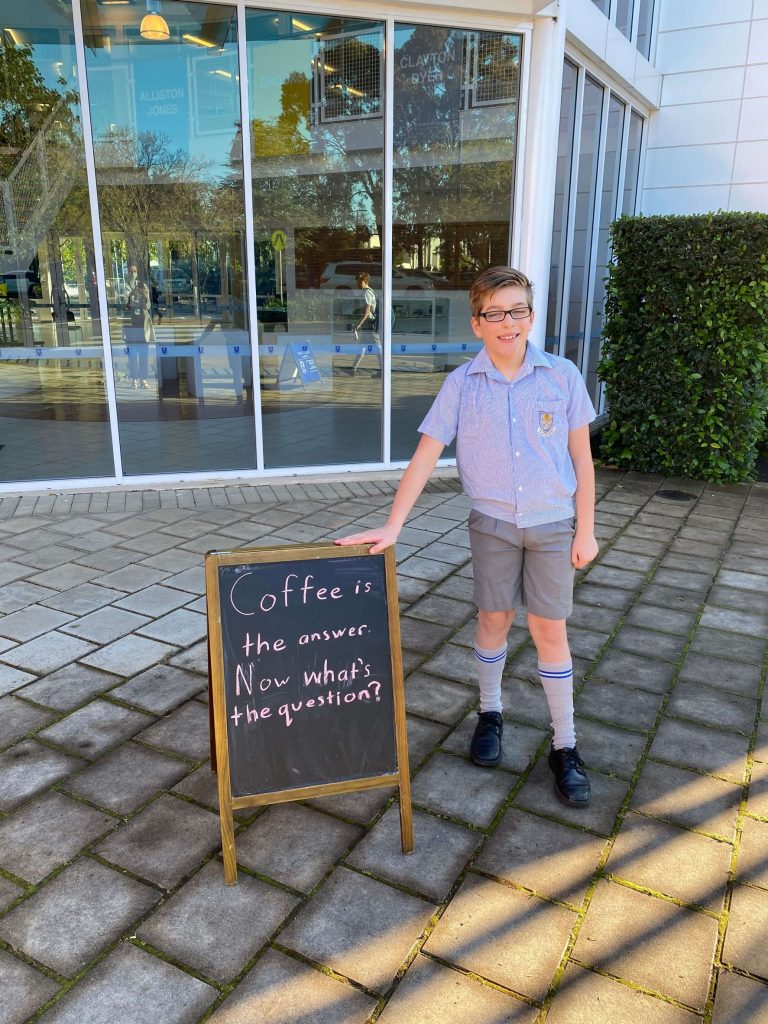 Enticing parents in for a coffee