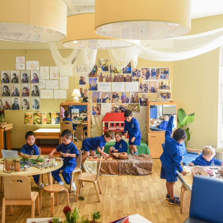 The early years facilities with boys playing and learning