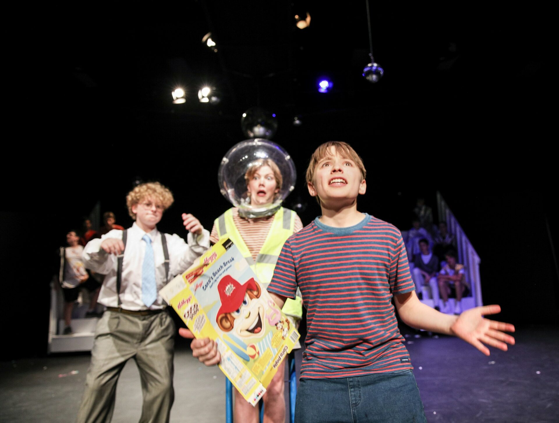 Students in a drama production