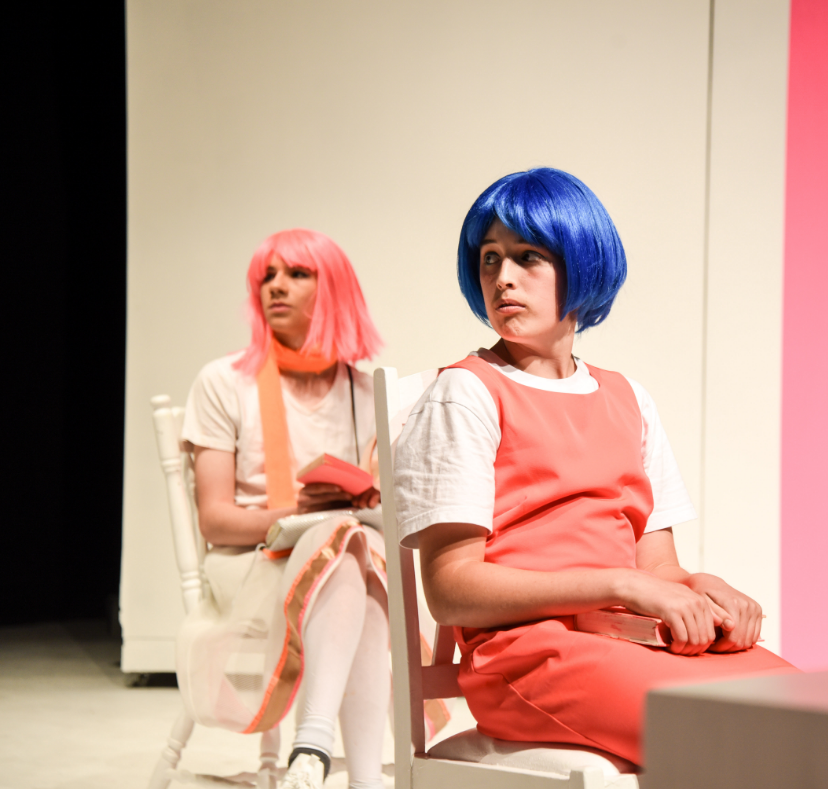 Students in a drama production