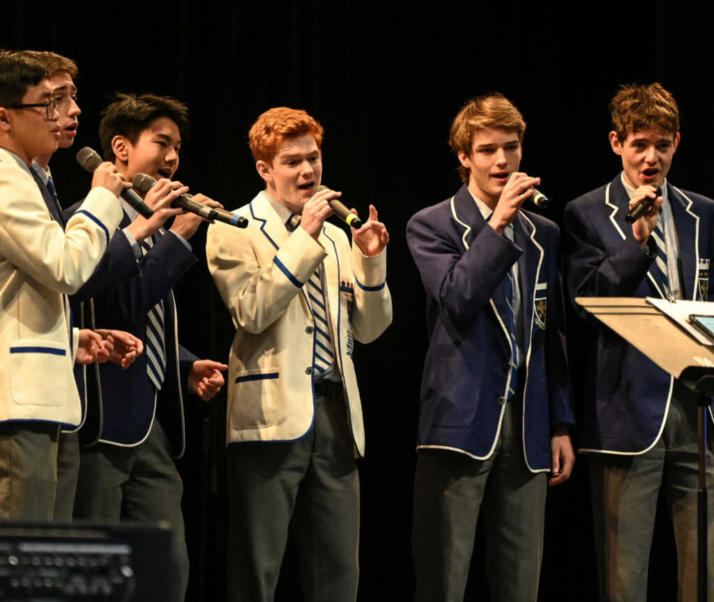 Boys singing in a choir